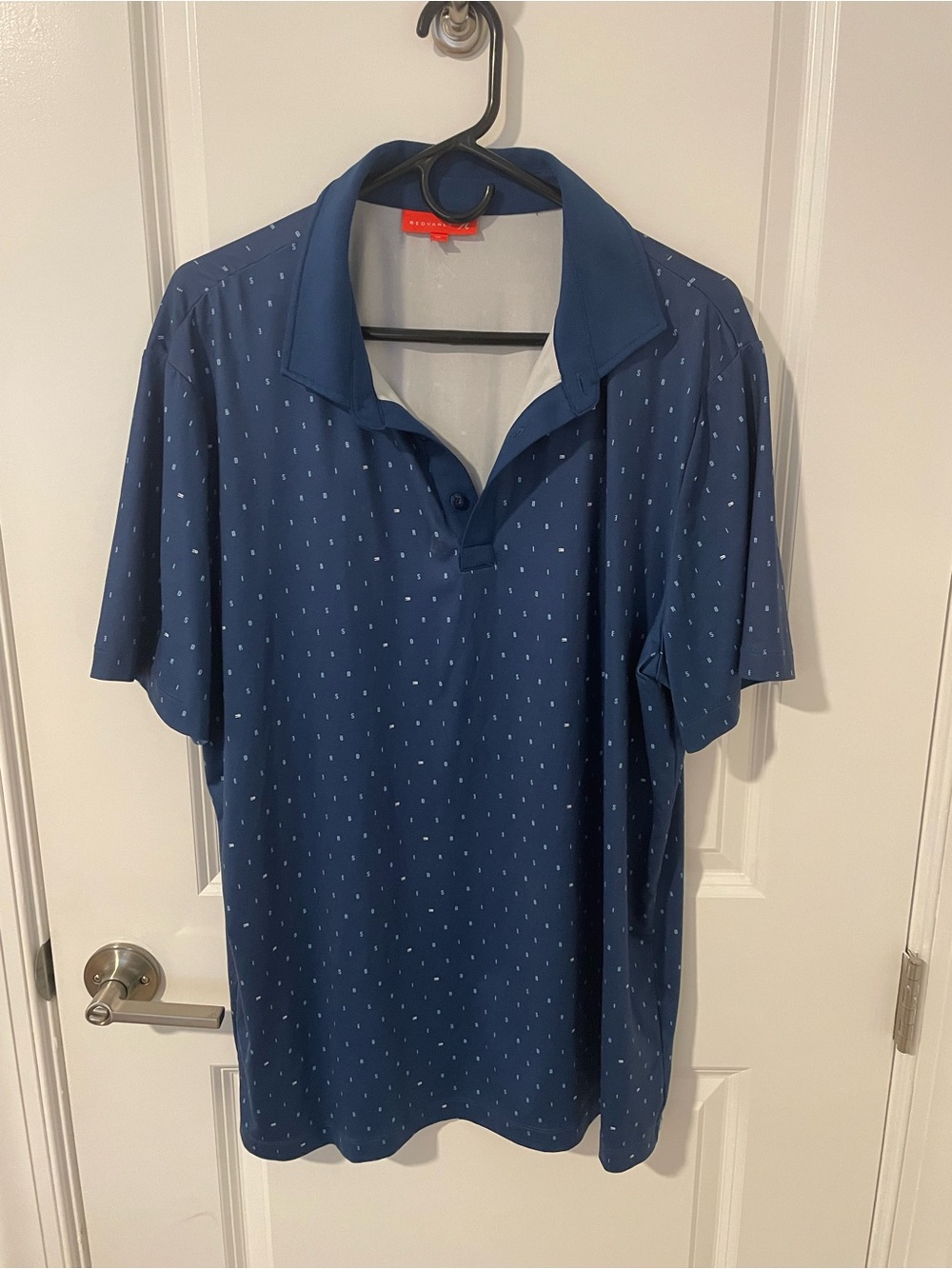 Men's Redvanly Navy Blue Short-Sleeve Polo Shirt